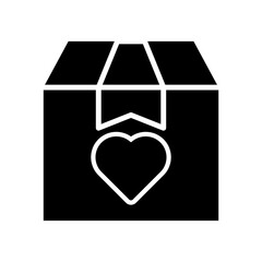 charity love gift box icon vector design illustration template