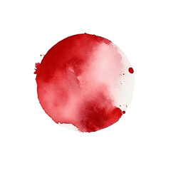 Red paint splash isolated on transparent background
