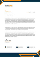 Modern business letterhead template, corporate letterhead template design