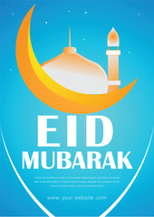Creative Eid Mubarak Poster template