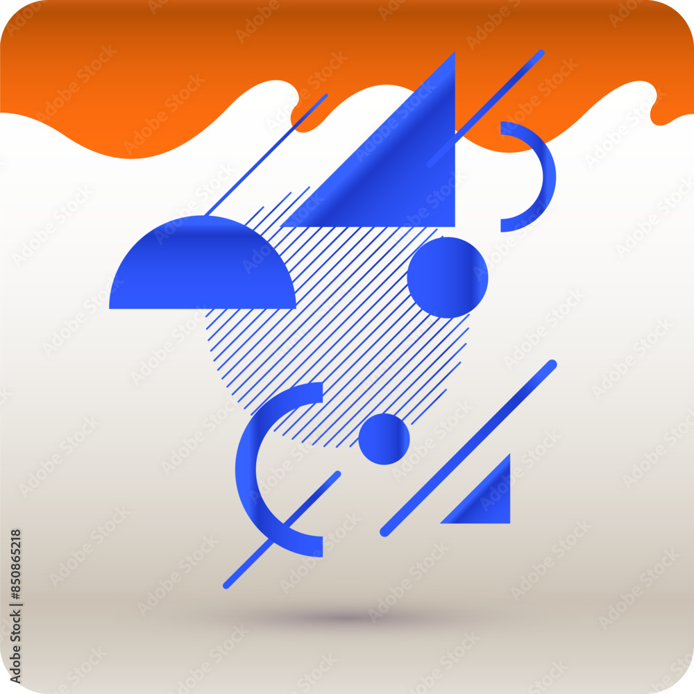 Poster background with abstract shapes. a template for design and creativity. the composition of the figure