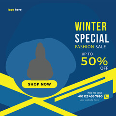 Winter Sale social media post Templates