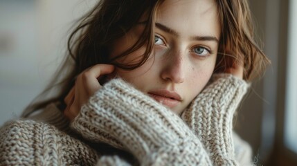 portrait of a beautiful sheltered woman