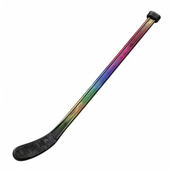 recommend clip art: A hockey stick clipart, sports equipment element, vector illustration, colorful, isolated on white background