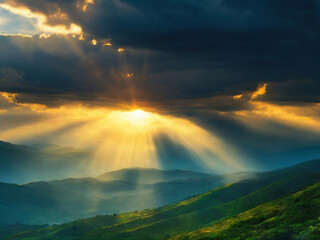 Rays of Sun through the Clouds