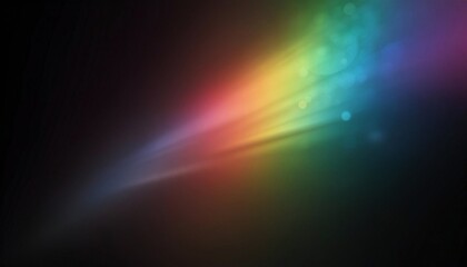 blurred rainbow colors crystal light leaks on black background for graphic design or wallpaper, AI