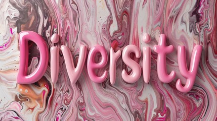 Rose Marble Inclusion and Multiculturalism concept art poster.