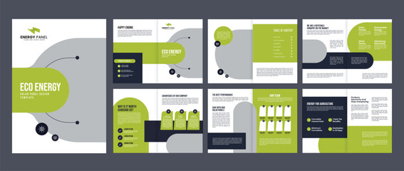 solar energy company profile brochure design template