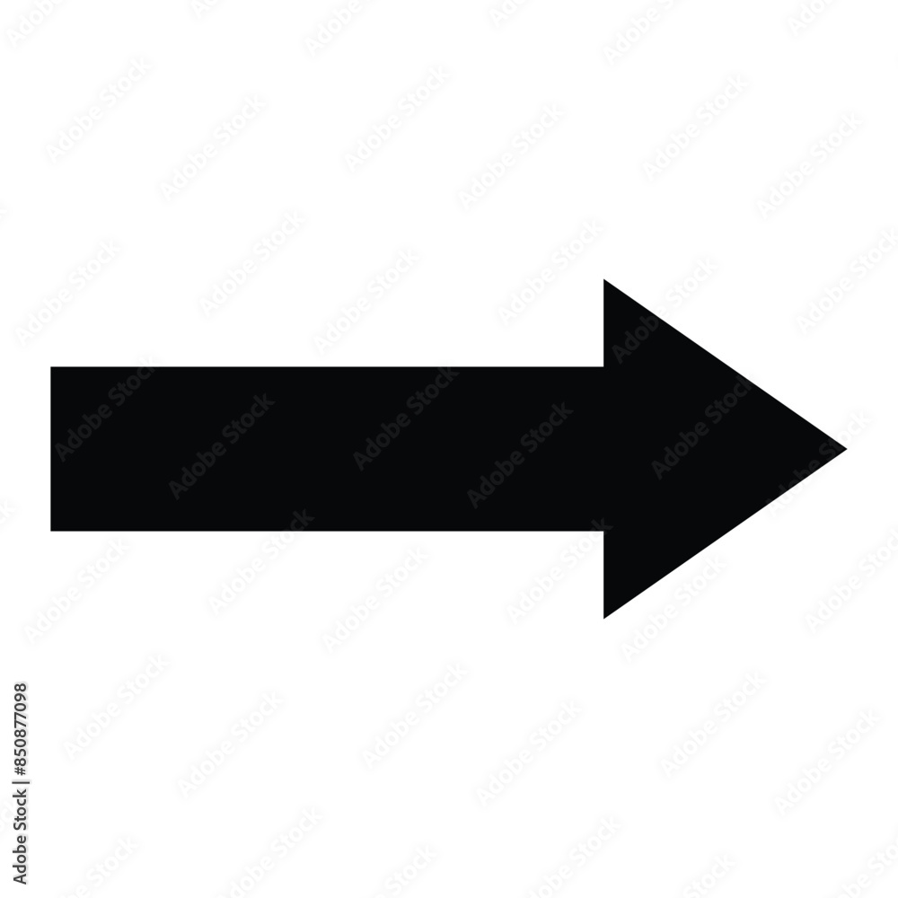 Poster thick arrow icon vector styles isolated on white background. black large forward or right pointing s