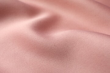 Fototapeta premium Texture of pink silk fabric as background, closeup