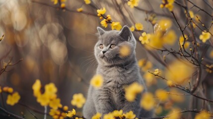 A cat is sitting on a rock near a body of water