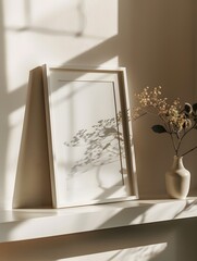 frame mockup on living room