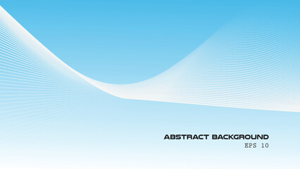 Blue abstract gradient background with curve line for backdrop or presentation