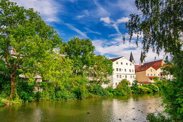 Obraz premium eichstätt, beautiful summer city view, germany architecture 