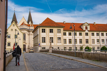 Obraz premium eichstätt, beautiful summer city view, germany architecture