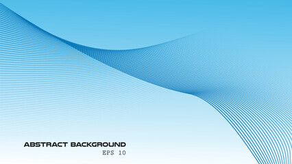 Blue abstract gradient background with curve line for backdrop or presentation