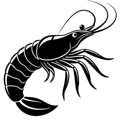 shrimp-silhouette-sea-animal--vector-sketch-illust