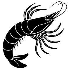 shrimp-silhouette-sea-animal--vector-sketch-illust