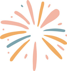 Fototapeta premium 귀여운 폭죽 일러스트,축제, 불꽃놀이,