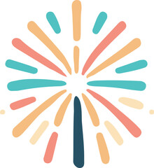 귀여운 폭죽 일러스트,축제, 불꽃놀이,