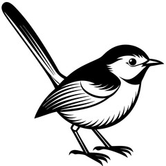 solid-black-outline-fairy-wren-animal-vector