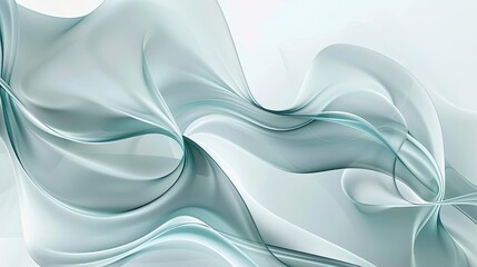 Elegant abstract background of soft, flowing light gray ribbons with subtle texture and smooth wave patterns, perfect for modern designs.