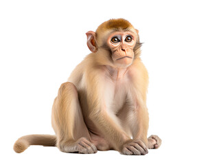 a monkey sitting on the ground