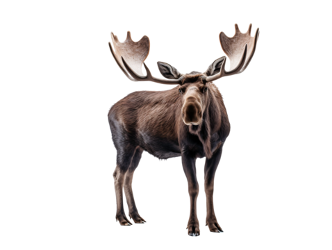 a moose with large antlers