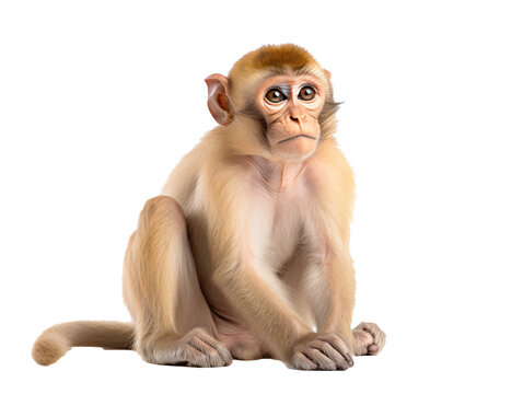 a monkey sitting on the ground