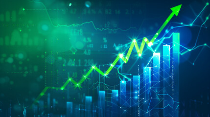 Digital illustration of business indicators