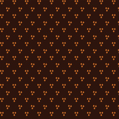 Seamless chocolate brown and golden simple basic digital squares textile pattern vector.