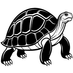 solid-black-outline-galapagos-tortoise-animal-vect 