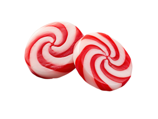 two red and white swirl candy