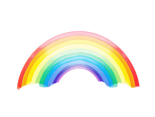 a rainbow shaped object on a white background