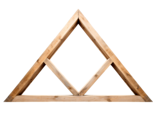 a triangle shaped wood piece