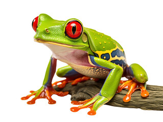 Obraz premium a green frog with red eyes