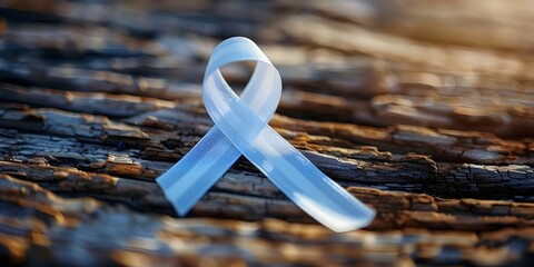 Raising Awareness for Esophageal Atresia/Tracheoesophageal Fistula with Periwinkle Blue and White Ribbon. Concept Medical Awareness, Esophageal Atresia, Tracheoesophageal Fistula