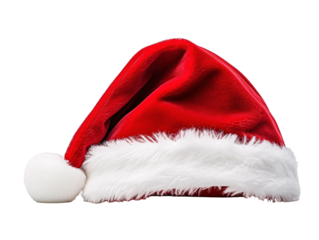 a red and white santa hat