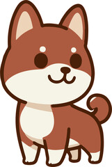 진돗개 일러스트