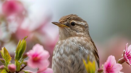 Songbird in closeup
