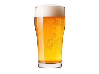 a glass of beer with foam