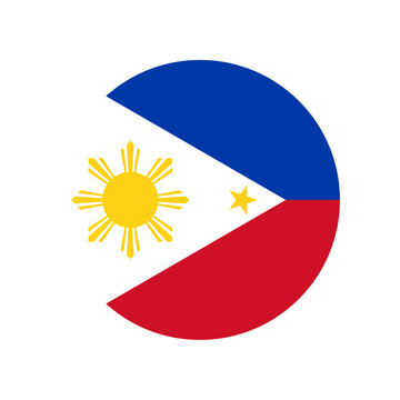 Round Philippines flag icon