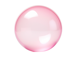 a pink sphere with white background