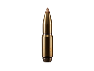 a bullet on a white background
