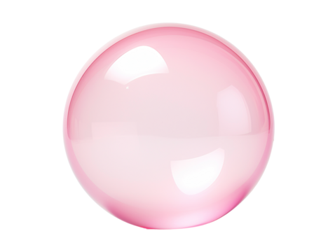a pink sphere with white background