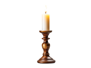 a candle in a candle holder