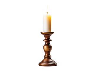a candle in a candle holder