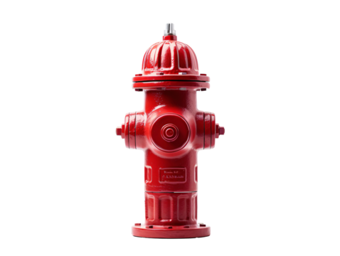 a red fire hydrant on a white background