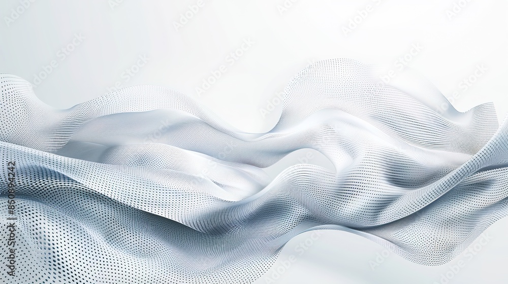 Aufkleber abstract grey background poster with dynamic waves. technology network vector illustration.