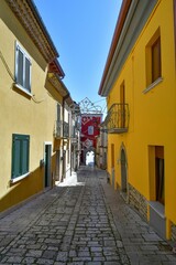 Obraz premium The village of San Marco dei Cavoti, Italy.